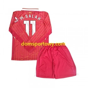 Koszulka Liverpool M Salah 11 Dziecięcy Domowe Koszulki Piłkarskie 2024-2025 Długi Rękaw